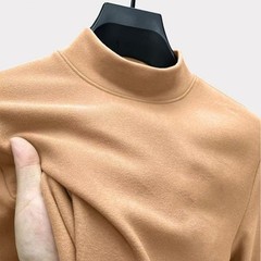 For All Day Comfort Men’s Stylish Half Turtleneck Sweater Mock Neck Design