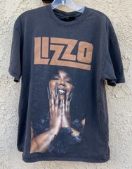 BERSHKA Lizzo Band T Shirt Sz XS Oversized Rap Tee Graphic Official Merch Faded