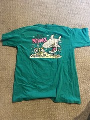Vintage Shark T-shirt Comedy Funny Size XXL Florida Animals 90s Scuba USA