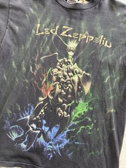 Vintage 1997 Tultex Black Led Zeppelin Stairway to Heaven Short Sleeve Tee L