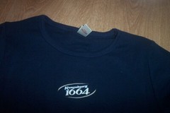 BRAND NEW Kronenbourg 1664 Anvil Jewel Neck Logo T Shirt Lady Small