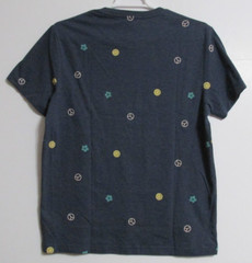 Men’s Aeropostale Peace Floral Smiley Graphic T-Shirt Blue Size Large