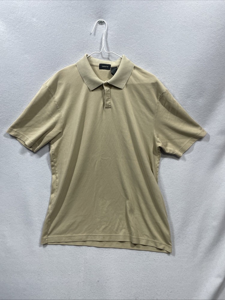 CLAIBORNE Men’s Size Large Beige Polo Shirt