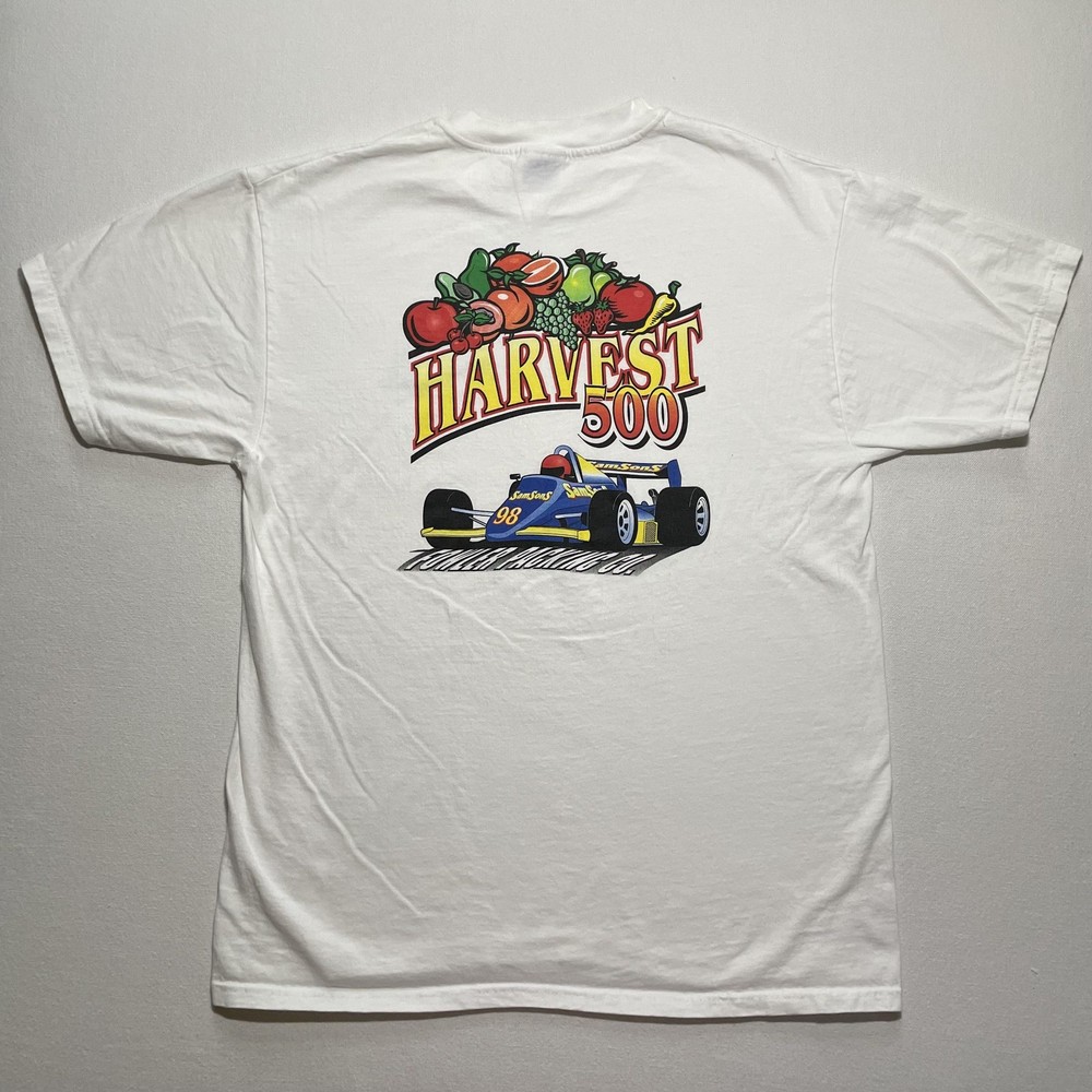 Vintage Indy Car Race Shirt Mens Large SamSons Racing Harvest 500 1998 90s