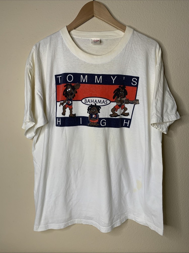 Vintage Bahamas Tommy Shirt Mens Sz 2XL Humor Parody Island Art Tee 90s