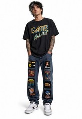 Game Addict Graphic Tee Mens XL Black Retro Gaming Shirt USA Seller