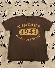 Anvil Men’s Shirt Size Large Brown Vintage Aged To Perfection 1941