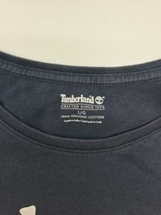 Timberland T-shirt Men L Blue Graphic Print Logo 100% Organic Cotton.#45053
