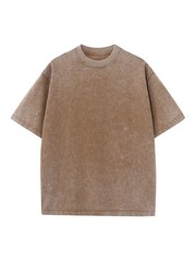 Men Vintage T Shirt 230g Heavy Cotton Faded Color Short Sleeve Oversized Loose