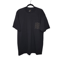 Emerica Mens Black Pocket T-Shirt Gold Triangle Pattern XL Streetwear Skater
