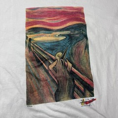 Vintage Kiwi Art The Scream T-Shirt White 1996 Edvard Munch Parody