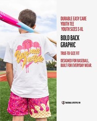 Ice Cream Youth Tee – Strawberry, Soft 60/40 Blend, Breathable, Side-Seamed –…