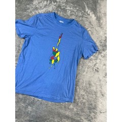 Cremieux Blue Graphic T-Shirt Colorful Abstract Electric Guitar good condition