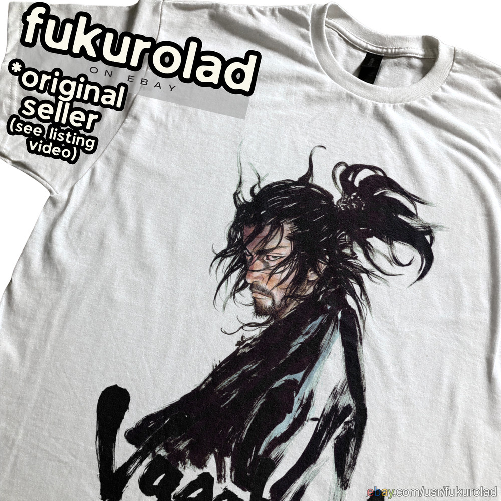 VAGABOND Musashi MANGA UNISEX t shirt GILDAN / COMFORT COLORS quality print