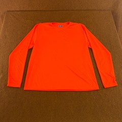 A4 Adult Size XL Bright Orange Long Sleeve Crew Neck Performance Tee New