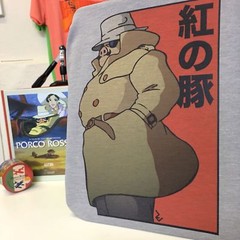 Porco Rosso Graphic Poster Tee – Kurenai no Buta 紅の豚 Studio Ghibli T-Shirt