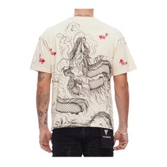Valabasas Crew Neck T-Shirt Mythic Flow Mens Beige VLBS-VT1-1098