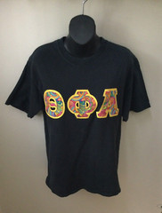 Theta Phi Alpha Fraternity / Sorority Sewn Letters Retro Cotton T Shirt M 38-40