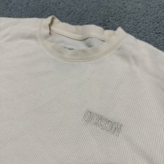 DIXXON Flannel Cream Soft Waffle Knit Long Sleeve Thermal Shirt Mens L