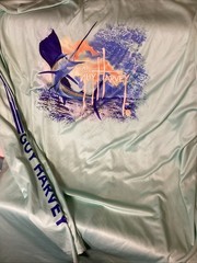 Guy Harvey Performance Long Sleeve Shirts Fish Graphic Print~Lot Of 2~XXL