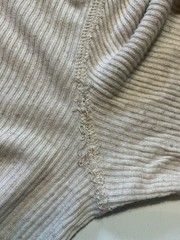 Ever Brand Made In USA Ribbed Natural Thermal Crewneck Long Sleeve Shirt Sz. M