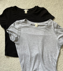 BOZZOLO Pack of 2 Women’s Shirts Black and Grey