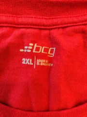 BCG T-Shirt LOT OF 2 Mens 2XL Short Sleeve Red, Green Preowned – nice