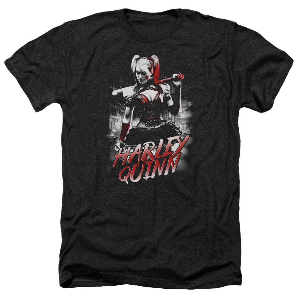 HARLEY QUINN QUINN CITY Licensed Adult Men’s Heather Tee Shirt SM-3XL