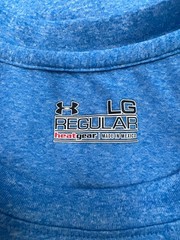 Under Armour Men’s Blue HeatGear Short Sleeve Run Athletic T-Shirt – L