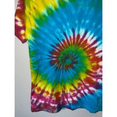 Vintage Gildan Rainbow Tie DYe Shirt Spiral Multicolor Tee VTG M Medium