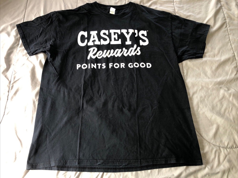 Casey’s Stores ” Rewards Points For Good ” T-Shirt Black Size 2XL