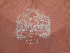 REI Co-op Mens Large Stewardship Graphic T-Shirt Red Blend Outdoors