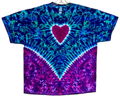 Tie Dye Shirt | Purple Heart V Blotter | Handmade | Unisex | Tall | Women’s