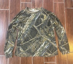 Mossy Oak Shirt Mens Large Camo Long Sleeve Hunting VTG All Weather