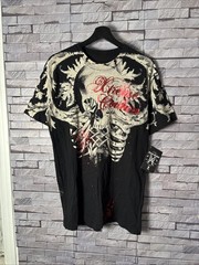 NEW men’s y2k xtreme couture aop skull shirt large affliction style