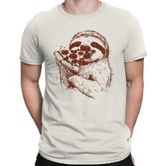 Sloth Eating Pizza Men’s T-shirt