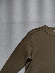 Old Navy Men Shirt XXL Khaki Crew Neck Long Sleeve Pullover Casual Thermal Tee
