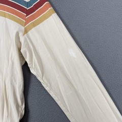 Marine Layer Shirt Mens Large White Striped Long Sleeve Crew Neck Relaxed Logo