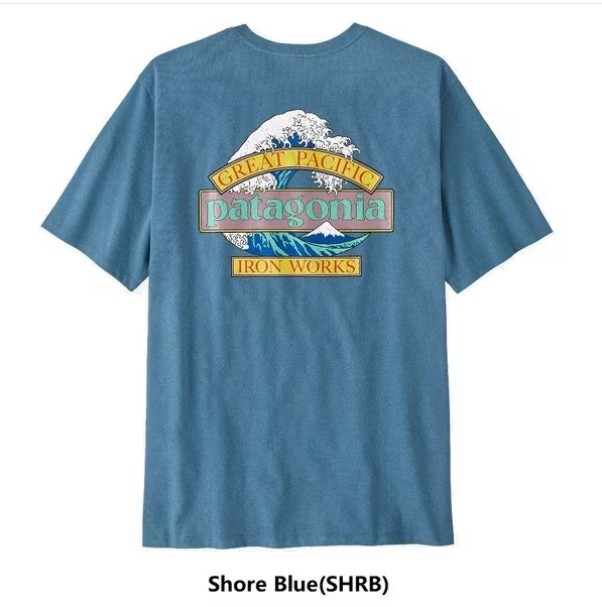 Patagonia 37873R5 Mens Great Waves Responsibili-Tee NWT Authentic Free Ship