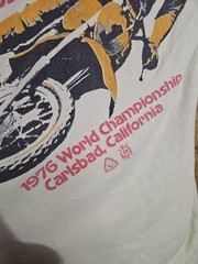 True Vintage 70s 1976 Hang Ten Motocross California Grand Prix Tee T Shirt M
