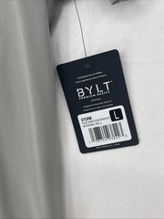 NEW BYLT Drop Cut SS Shirt Mens Large Grey BYLT Blend Premium Basics Tee