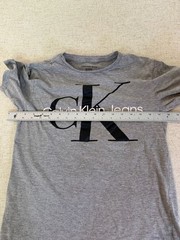 Calvin Klein Jeans Gray Monogram Logo Crewneck T-Shirt Size L (14/16)
