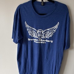 District Men’s Blue Logo Graphic Print Crew Neck Short Sleeve T-Shirt XL