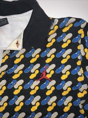 Vintage Air Jordan Brand Blue Polo Og Y2k Sz 3xl Shoes All Over