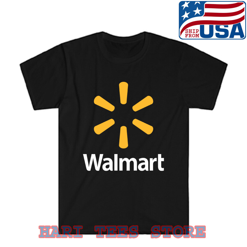 Walmart Store Men’s Black T-shirt Size S to 5XL