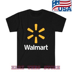 Walmart Store Men’s Black T-shirt Size S to 5XL