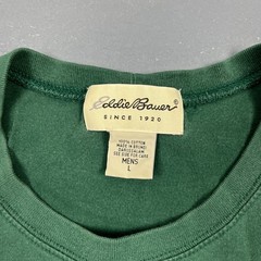 Vintage 90s Eddie Bauer Men’s Tshirt Green Large VTG Gorp Core Casual Outdoors