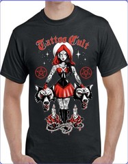 Tattoo Graphic Black Men’s T-Shirt Small To 3X-Large Style #9