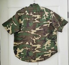 Vtg 60s Hudson Bay Outdoors Camo Shirt USA Made Herters Medium Has Been Altered