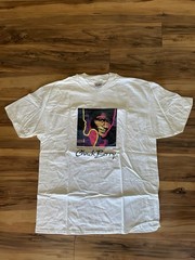 1997 Vintage-Hanes Men’s L White Cotton Preshrunk Crew Tee Chuck Berry Graphic